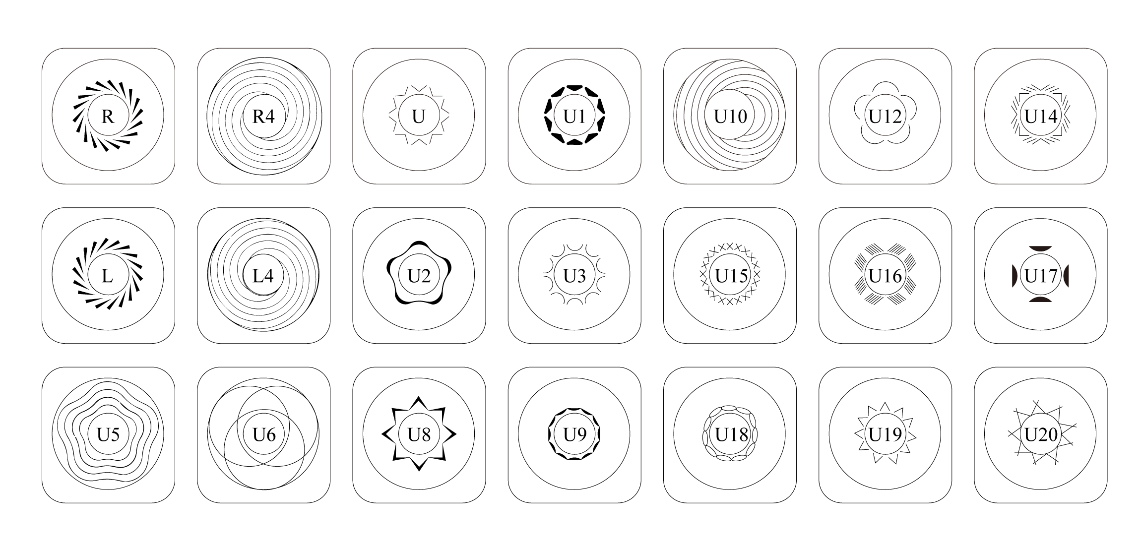 Diseños de hélice de labio de sello